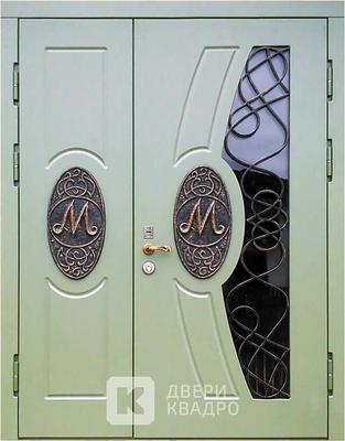 Элитная металлическая дверь со стеклом СТМ-023