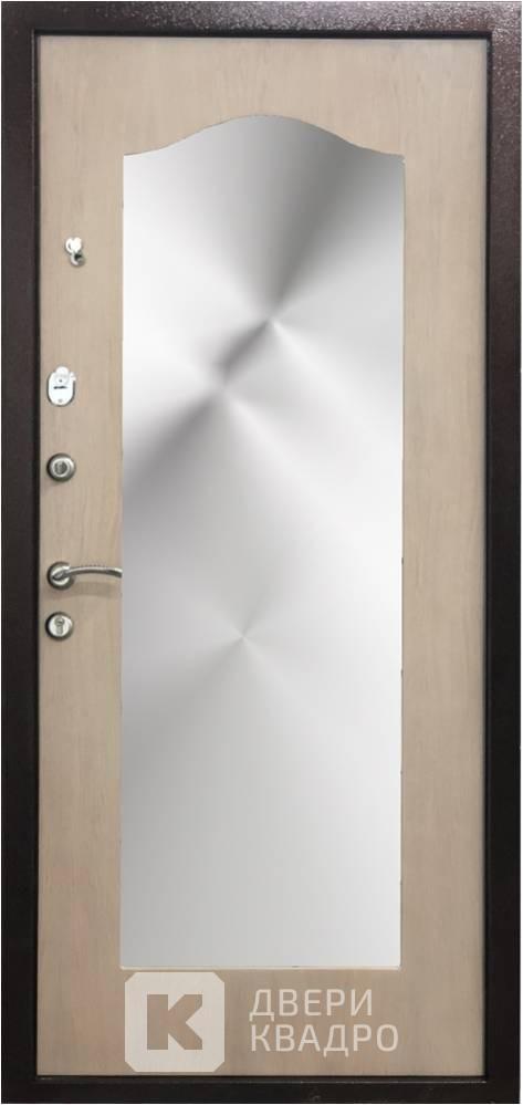 Металлическая  дверь с зеркалом внутри ДЗМ-017