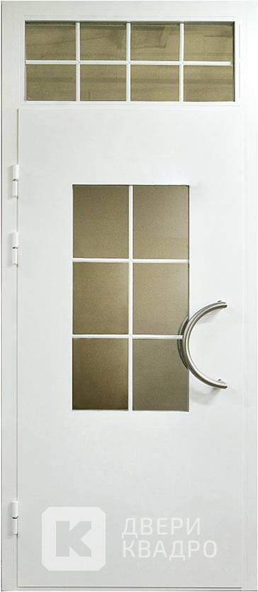 Входная дверь  со стеклом в коттедж СТМ-025
