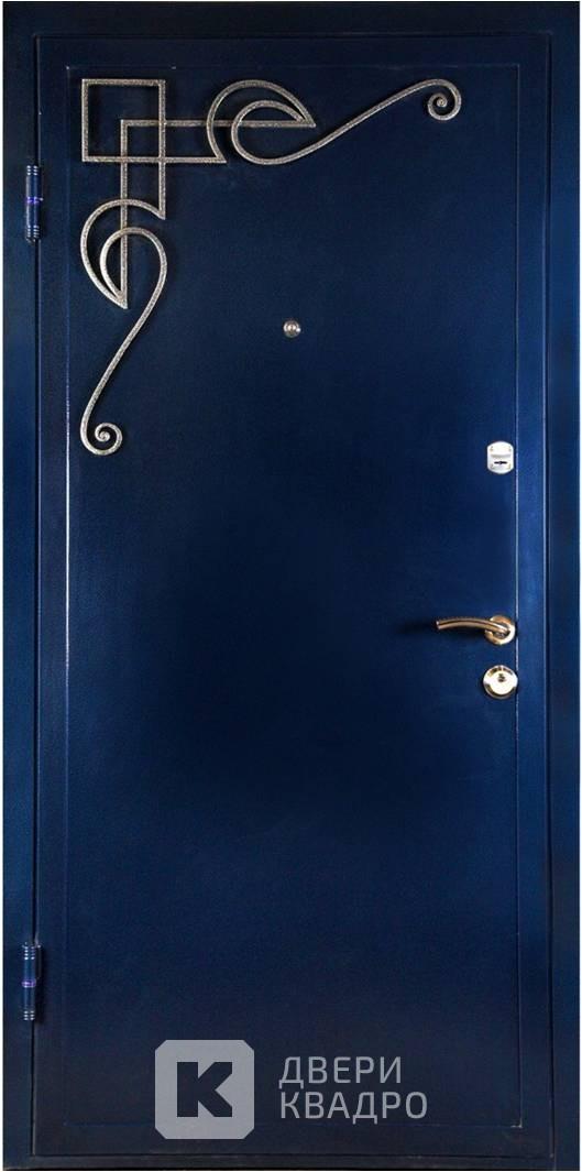 Металлическая дверь в коттедж с элементами ковки ДКМ-017