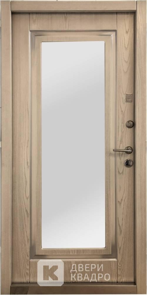Дверь металлическая с большим зеркалом ДЗМ-021