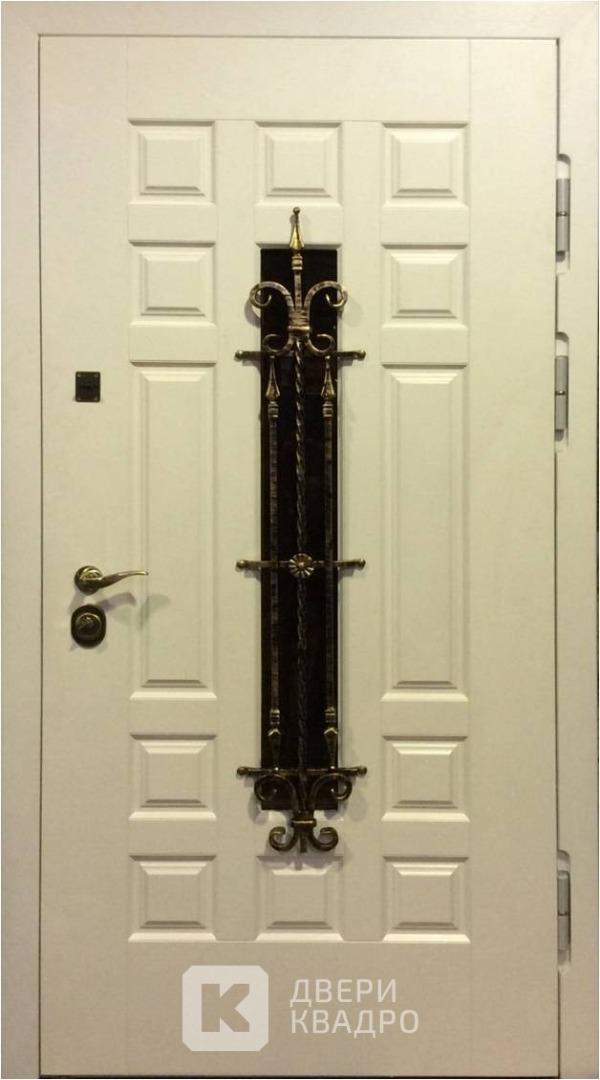 Уличная дверь с коваными элементами УЛМ-021